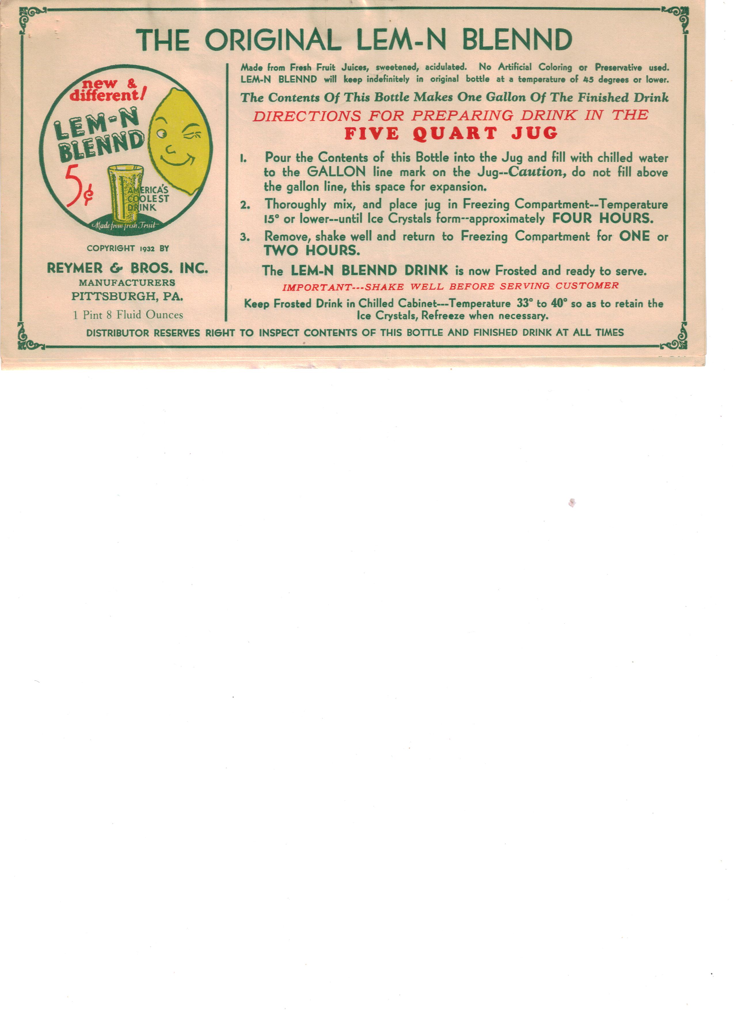 Memories of Blennd Lemon Blennd Lemon Blennd